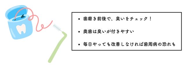 2 口臭セルフチェック|フロス、歯間ブラシ